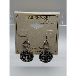 3For$20 EAR SENSE Silver-Tone Filigree Dangle Earrings